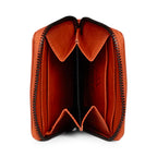 HarperMBG wallet for her. Brown orange. Leather skin. Markberg