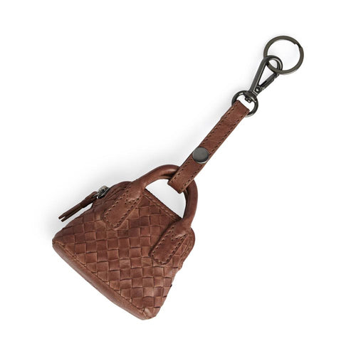 AmayaMBG nøglering charm. Flettet læder. Brun. Unisex. Markberg