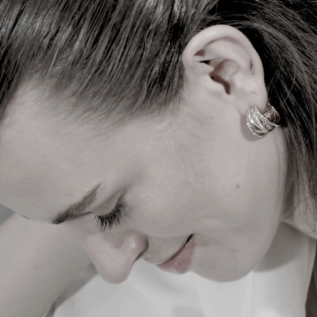 Joy Clear CZ Multi Hoop. Waterproof. 18K gold plating. Danish Copenhagen