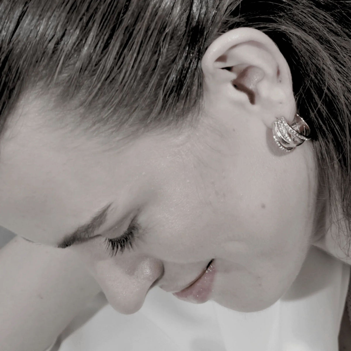 Joy Clear CZ Multi Hoop. Waterproof. 18K gold plating. Danish Copenhagen
