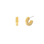 Joy Waterproof Clear CZ hoop earrings. 18 carat gold plated. Danish Copenhagen