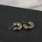 Joy Waterproof Clear CZ hoop earrings. 18 carat gold plated. Danish Copenhagen
