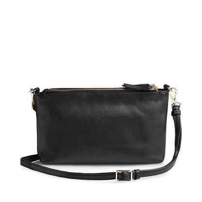 MikalaMBG Crossbody bag. Black and gold. Leather. Markberg