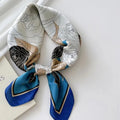 Nicole Flowers women's scarf. Silk blend. Blue. Danish Copenhagen