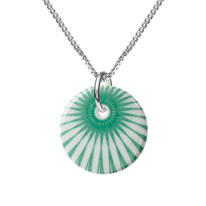 Splash necklace. Green. Sterling silver. Scherning Copenhagen