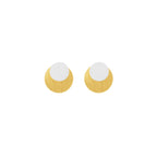 Theia 2 tone Post earrings. Silver and gold. Danish Copenhagen