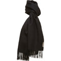 Scarf Lima. Unisex. 100% baby alpaca wool. Black. Silkeborg wool spinning mill