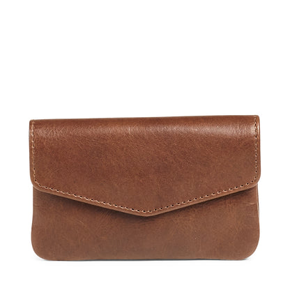 Wallet Faith Coin. Antique leather. Chestnut. Markberg
