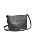 Crossbody Taske Dakota. Sort læderskind. Markberg