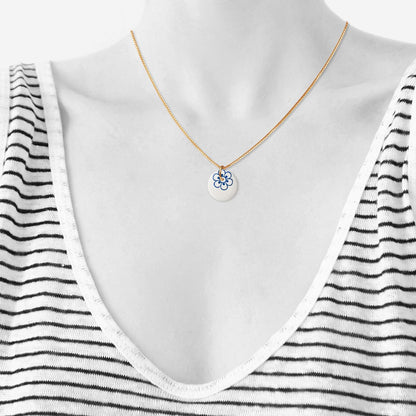 Flora ultramarine halskæde. Forgyldt. Scherning København