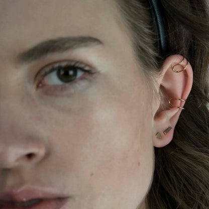 Joy Waterproof Mini Post &amp; Cuff Earrings. Silver plating. Danish Copenhagen