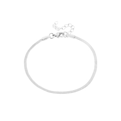 Joy waterproof Snake armbånd 2mm. Sølv plating.