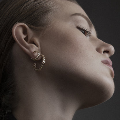 Infinity Simple Small Hoop. Creole. Gold plated. Danish Copenhagen