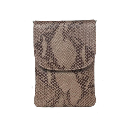 Skagen mobiltaske med rem. Ægte læder. Nougat brun. Cosystyle