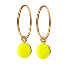Spot creol øreringe. Forgyldt. Neon Yellow. Scherning